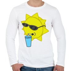 PRINTFASHION Nyár - Férfi hosszú ujjú póló - Fehér