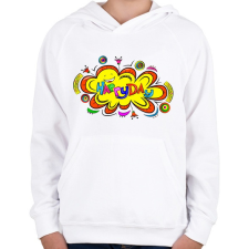 PRINTFASHION Nyár - Gyerek kapucnis pulóver - Fehér gyerek pulóver, kardigán