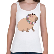 PRINTFASHION Nyaralós capybara - Női atléta - Fehér