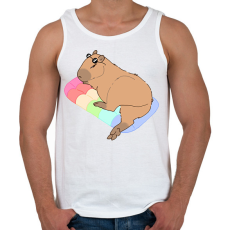 PRINTFASHION Nyári capybara - Férfi atléta - Fehér