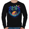 PRINTFASHION Nyári hangulat - Férfi pulóver - Fekete