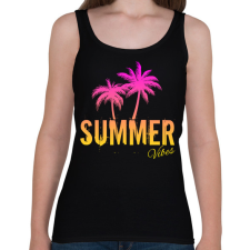 PRINTFASHION Nyári hangulat - Női atléta - Fekete női trikó