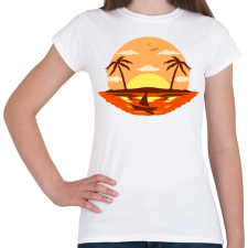 PRINTFASHION nyári hangulat  - Női póló - Fehér női póló