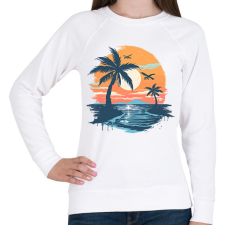 PRINTFASHION Nyári hangulat  - Női pulóver - Fehér női pulóver, kardigán