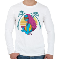 PRINTFASHION Nyári hangulat - Summer vibe - Férfi hosszú ujjú póló - Fehér férfi póló