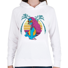 PRINTFASHION Nyári hangulat - Summer vibe - Női kapucnis pulóver - Fehér