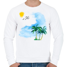 PRINTFASHION NYÁRI KÉP - Férfi pulóver - Fehér férfi pulóver, kardigán