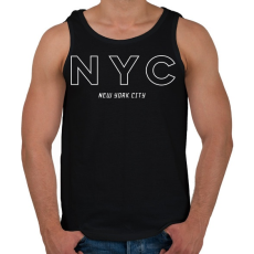 PRINTFASHION NYC - Férfi atléta - Fekete