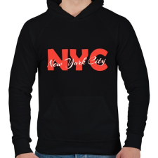 PRINTFASHION nyc - Férfi kapucnis pulóver - Fekete férfi pulóver, kardigán