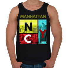 PRINTFASHION NYC MANHATTAN - Férfi atléta - Fekete