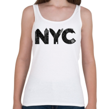 PRINTFASHION NYC - Női atléta - Fehér női trikó