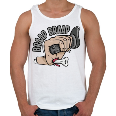 PRINTFASHION Nyélgáz! - Férfi atléta - Fehér