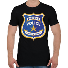 PRINTFASHION Nyelvtan rendőrség - Férfi póló - Fekete férfi póló
