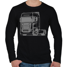 PRINTFASHION Nyergesvontató - Férfi hosszú ujjú póló - Fekete férfi pulóver, kardigán