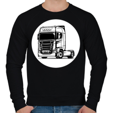 PRINTFASHION Nyergesvontató - Férfi pulóver - Fekete