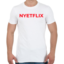 PRINTFASHION NYETFLIX - Férfi póló - Fehér férfi póló