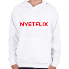 PRINTFASHION NYETFLIX - Gyerek kapucnis pulóver - Fehér gyerek pulóver, kardigán