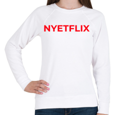 PRINTFASHION NYETFLIX - Női pulóver - Fehér
