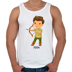 PRINTFASHION Nyilas - Férfi atléta - Fehér