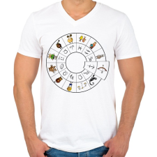 PRINTFASHION Nyilas - Férfi V-nyakú póló - Fehér férfi póló