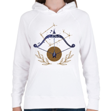 PRINTFASHION Nyilas - Női kapucnis pulóver - Fehér női pulóver, kardigán