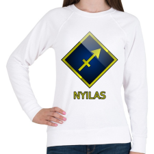 PRINTFASHION Nyilas - Női pulóver - Fehér női pulóver, kardigán