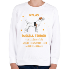 PRINTFASHION Nyilas - Russell terrier - Gyerek pulóver - Fehér gyerek pulóver, kardigán
