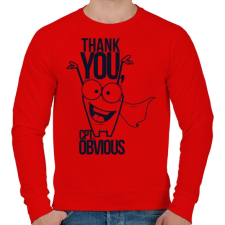 PRINTFASHION Nyilvánvaló kapitány - Férfi pulóver - Piros férfi pulóver, kardigán