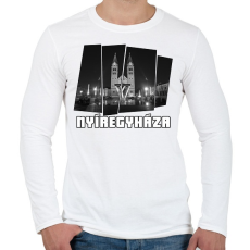 PRINTFASHION Nyíregyháza (GTA stílus) - Férfi hosszú ujjú póló - Fehér