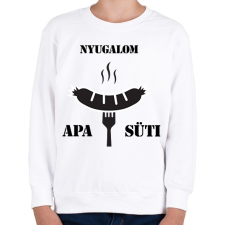 PRINTFASHION Nyugalom! Apa süti - Gyerek pulóver - Fehér gyerek pulóver, kardigán