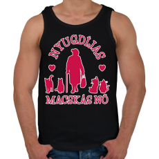 PRINTFASHION Nyugdíjas macskás nő - Férfi atléta - Fekete