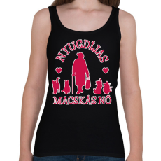 PRINTFASHION Nyugdíjas macskás nő - Női atléta - Fekete