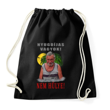 PRINTFASHION NYUGDÍJAS VAGYOK 2 - Sportzsák, Tornazsák - Fekete tornazsák