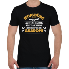 PRINTFASHION Nyugdíjas vagyok! - Férfi póló - Fekete férfi póló