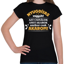 PRINTFASHION Nyugdíjas vagyok! - Női póló - Fekete női póló