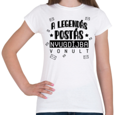 PRINTFASHION Nyugdíjba vonult - Postás - Női póló - Fehér