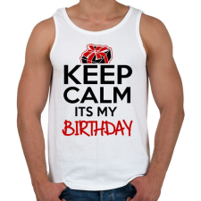 PRINTFASHION Nyugi, ez az én születésnapom - Férfi atléta - Fehér atléta, trikó