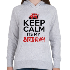 PRINTFASHION Nyugi, ez az én születésnapom - Női kapucnis pulóver - Sport szürke