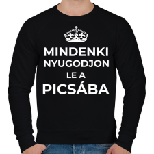 PRINTFASHION NYUGODJ LE A PICSÁBA - Férfi pulóver - Fekete férfi pulóver, kardigán