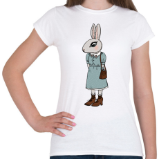 PRINTFASHION Nyúl lány - Női póló - Fehér