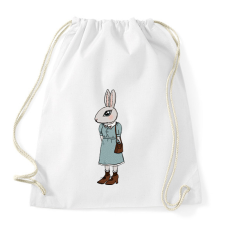 PRINTFASHION Nyúl lány - Sportzsák, Tornazsák - Fehér