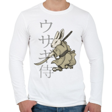 PRINTFASHION Nyúl Ninja - Férfi hosszú ujjú póló - Fehér férfi póló