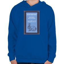 PRINTFASHION Nyúlszőr - Gyerek kapucnis pulóver - Királykék gyerek pulóver, kardigán