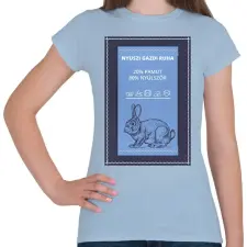 PRINTFASHION Nyúlszőr - Női póló - Világoskék női póló