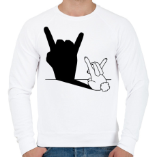 PRINTFASHION Nyuszi árnyék - Férfi pulóver - Fehér