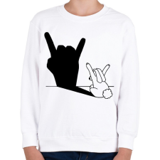 PRINTFASHION Nyuszi árnyék - Gyerek pulóver - Fehér gyerek pulóver, kardigán