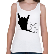 PRINTFASHION Nyuszi árnyék - Női atléta - Fehér női trikó