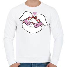 PRINTFASHION Nyuszi csaj - Férfi pulóver - Fehér