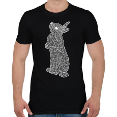 PRINTFASHION Nyuszi - fehér - Férfi póló - Fekete