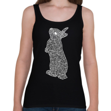 PRINTFASHION Nyuszi - fehér - Női atléta - Fekete női trikó